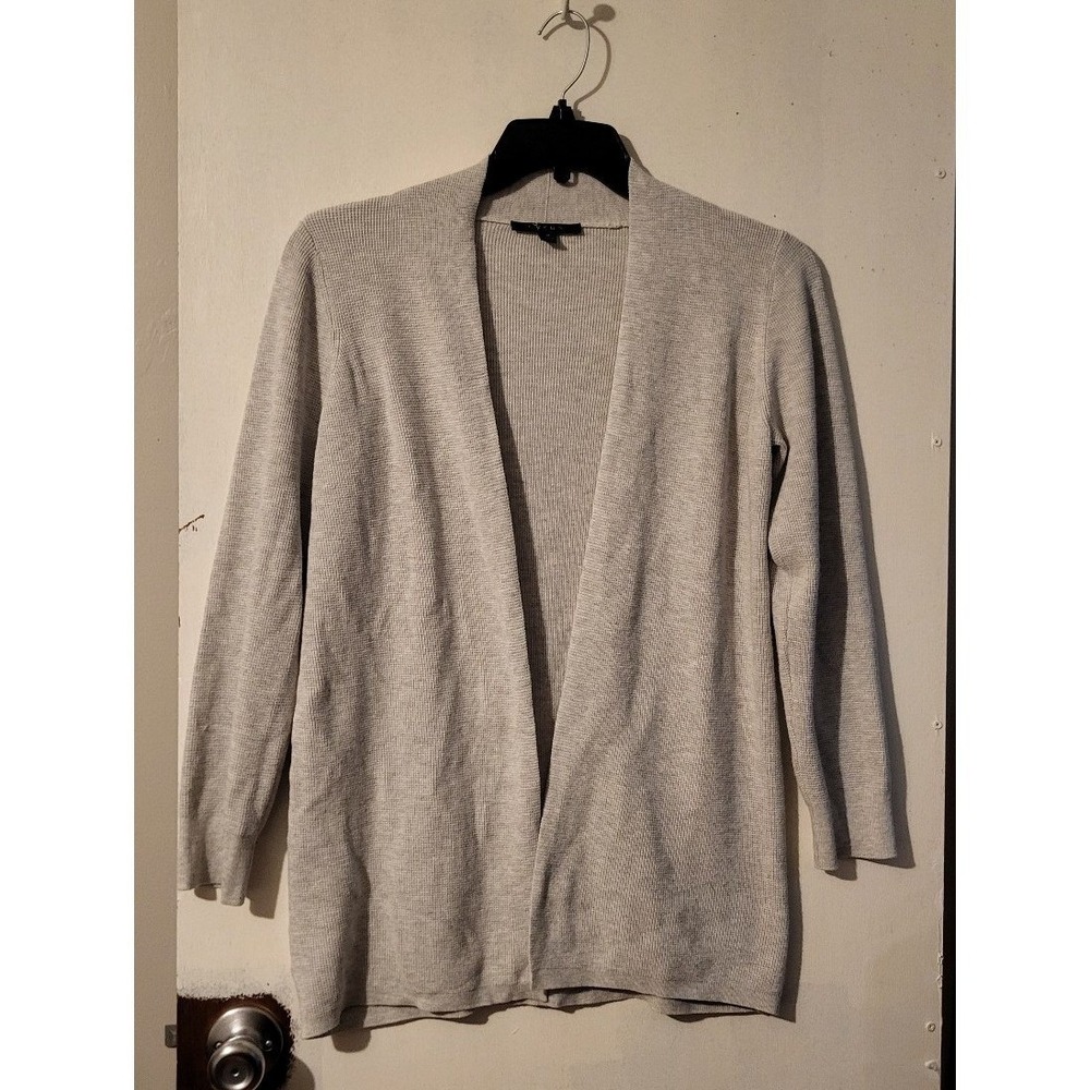 Cyrus Open Front Knit Blazer Cardigan Women's Medium Gray Lightweight Sweater